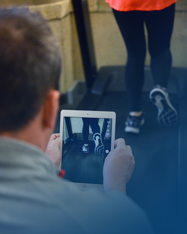 gait analysis performed on athlete