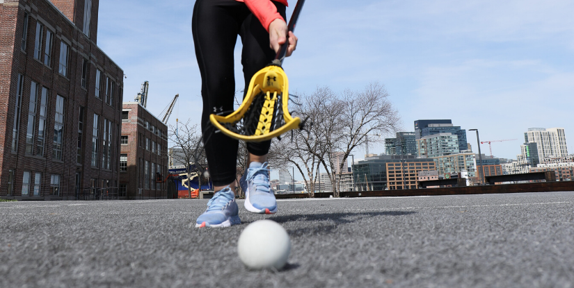 Lacrosse player getting head trauma