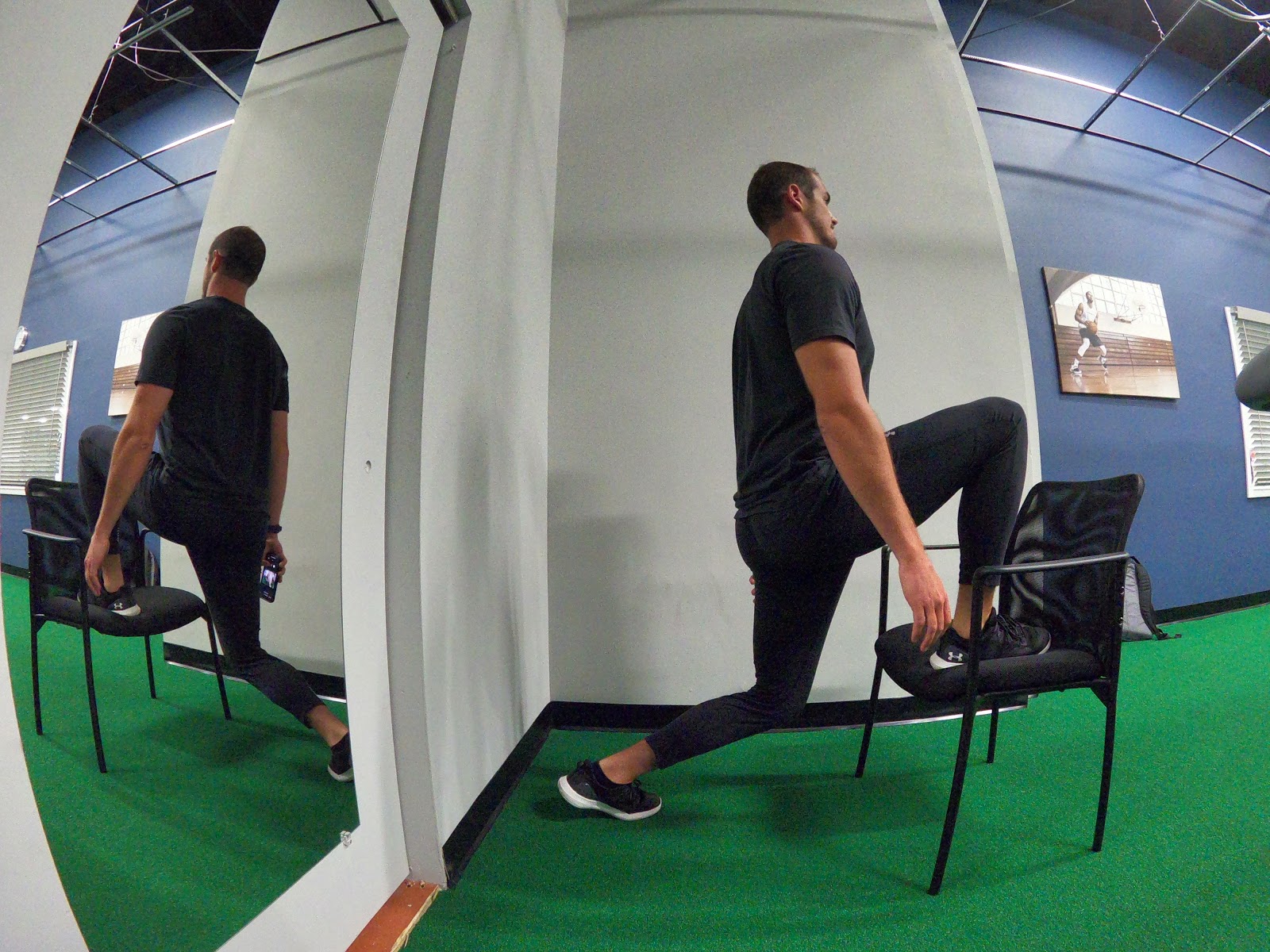 Hip flexion mobility drill example