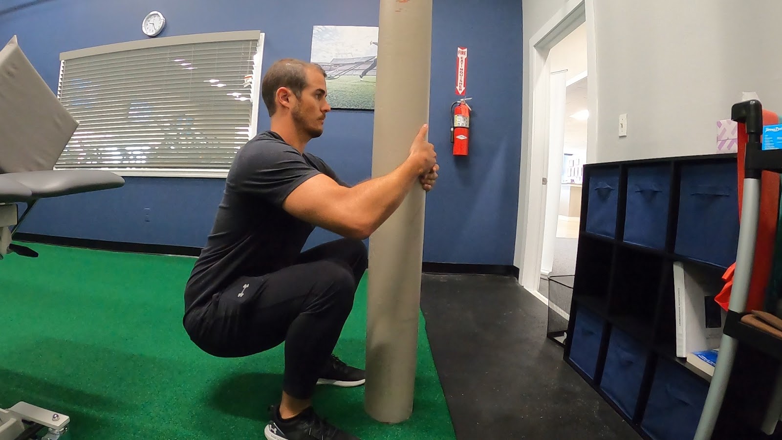 squat walk down example