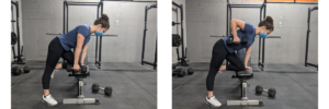 Dumbbell exercise to strengthen Rhomboid